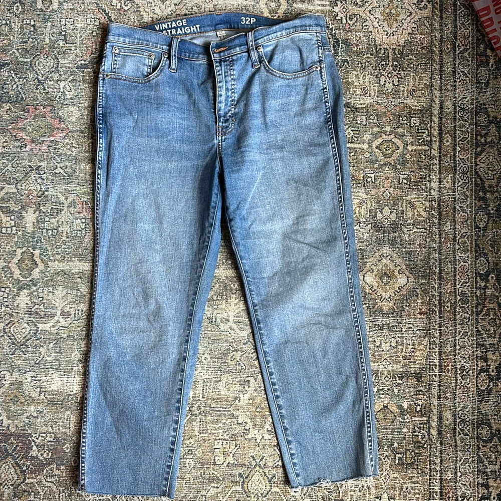 JCrew vintage slim straight jeans, size 32P